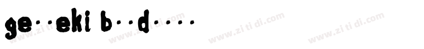genseki bold字体转换